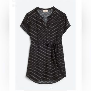 Full Moon - Segura Short Sleeve Tie Waist Maternity Blouse